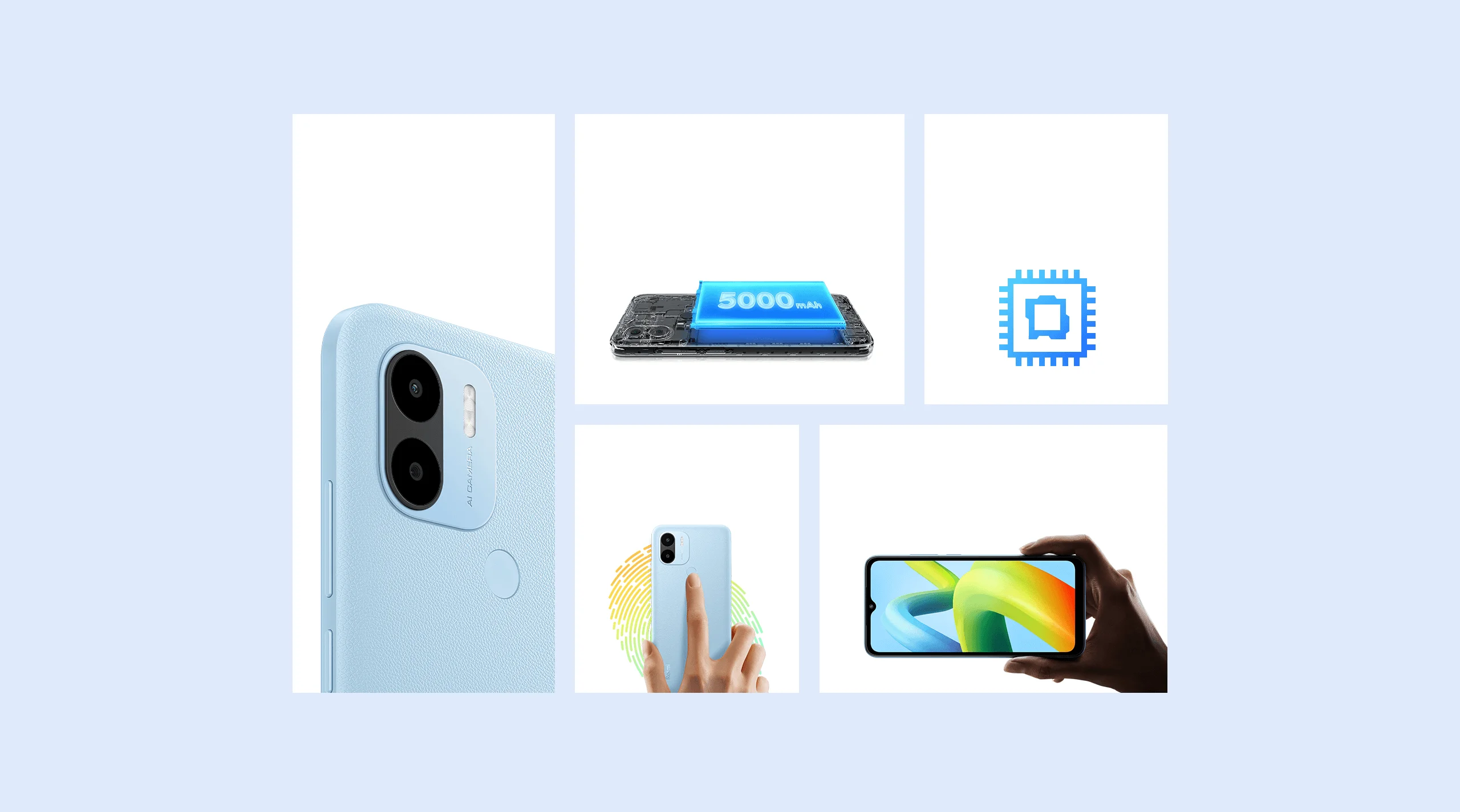 XIAOMI A1 Plus, 6.52" 4G LTE, 2GB/32GB Memory, Fingerprint, Face ID Recognition, Dual 8 MP, F/2.0, (wide)0.08 MP Camera - Blue